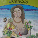 Cartel ecuatoriano alusivo a cultivo orgánico y la soberanía alimentaria