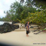 Explorando el terreno junto en Wizart beach