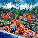 Pintura sobre Puerto Viejo de Claudia Villanueva Pintura sobre Puerto Viejo de Claudia Villanueva