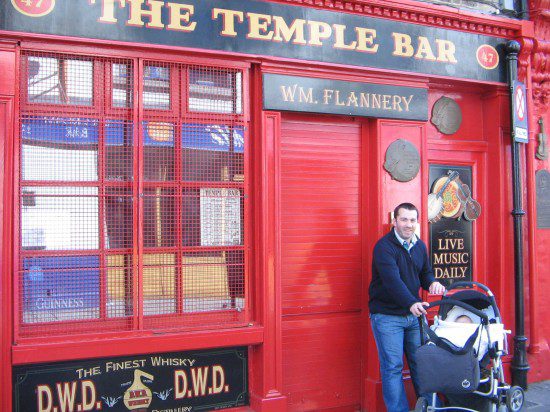 The temple Bar, Dublin con niños