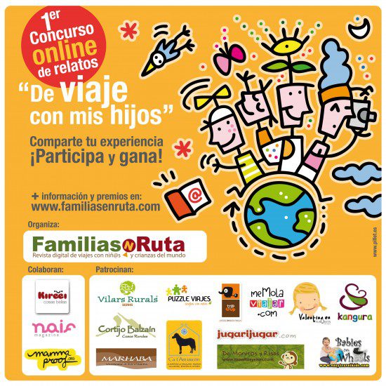 Flyer I concurso FamiliasenRuta de relatos De viaje con mis hijos