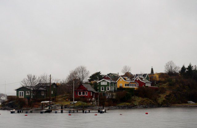 Oslo con niños - Casas coloridas de las islas del fiordo