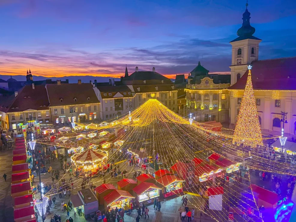 Sibiu Navidad familiar
