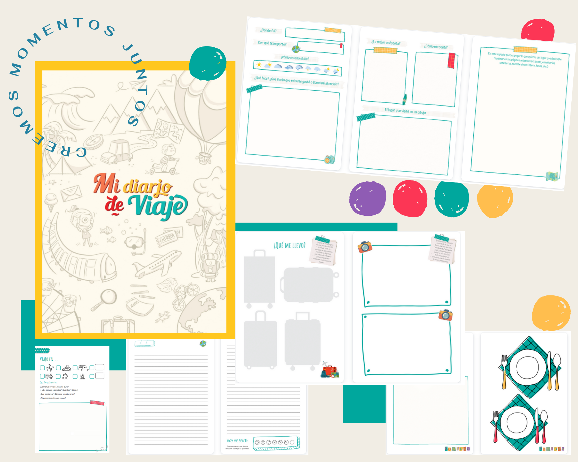 Diario de viaje infantil.