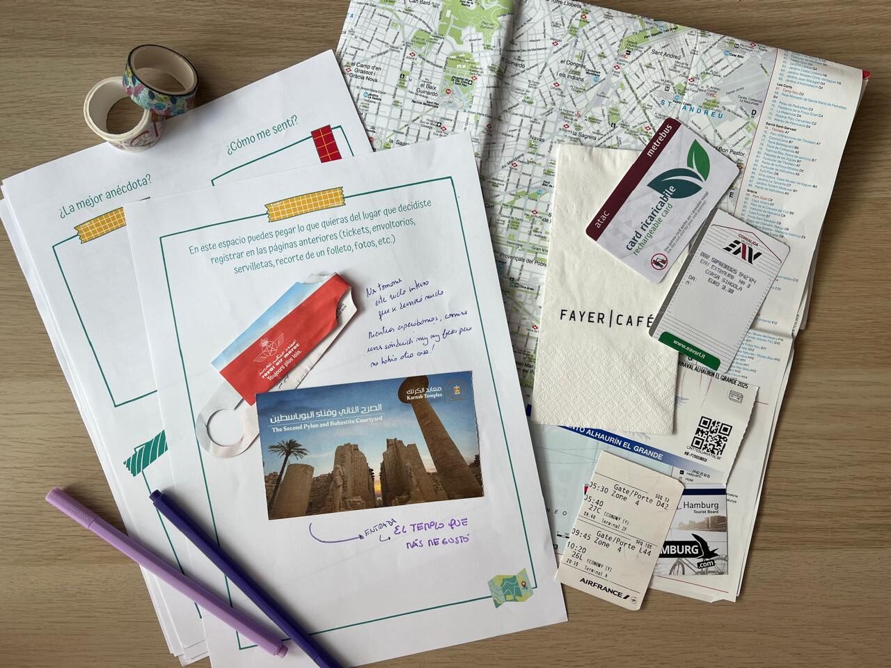 diario de viaje para niños