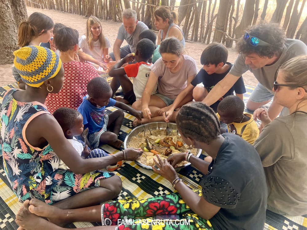 Grupo en Familias En Ruta de visita en África